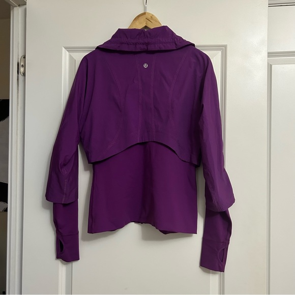 Lululemon Seek the Peak Jacket Scuba Tunic Crop Zip  Coat Gym Yoga Sport Purple - Picture 4 of 13